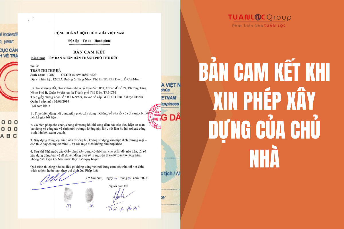 bản cam kết khi xin phép xây dựng 